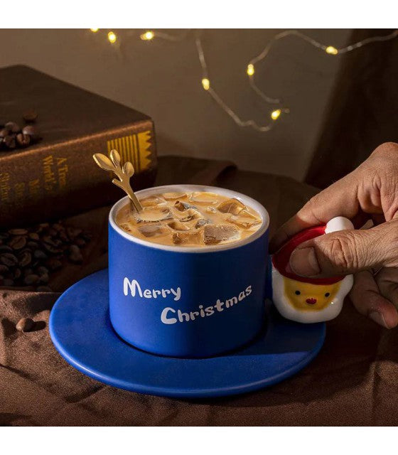 Christmas mug with Santa handle