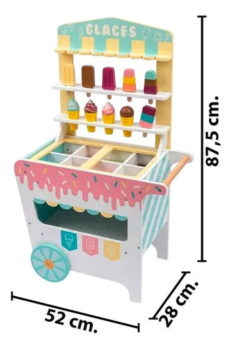 Wooden ice cream truck
