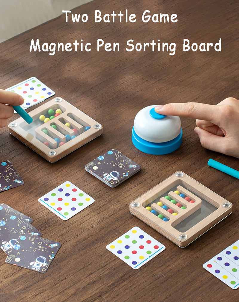 Magnetic pen sorting game - challenge game