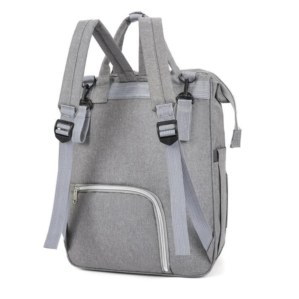 Diaper bag and changing station - grey