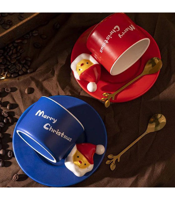 Christmas mug with Santa handle