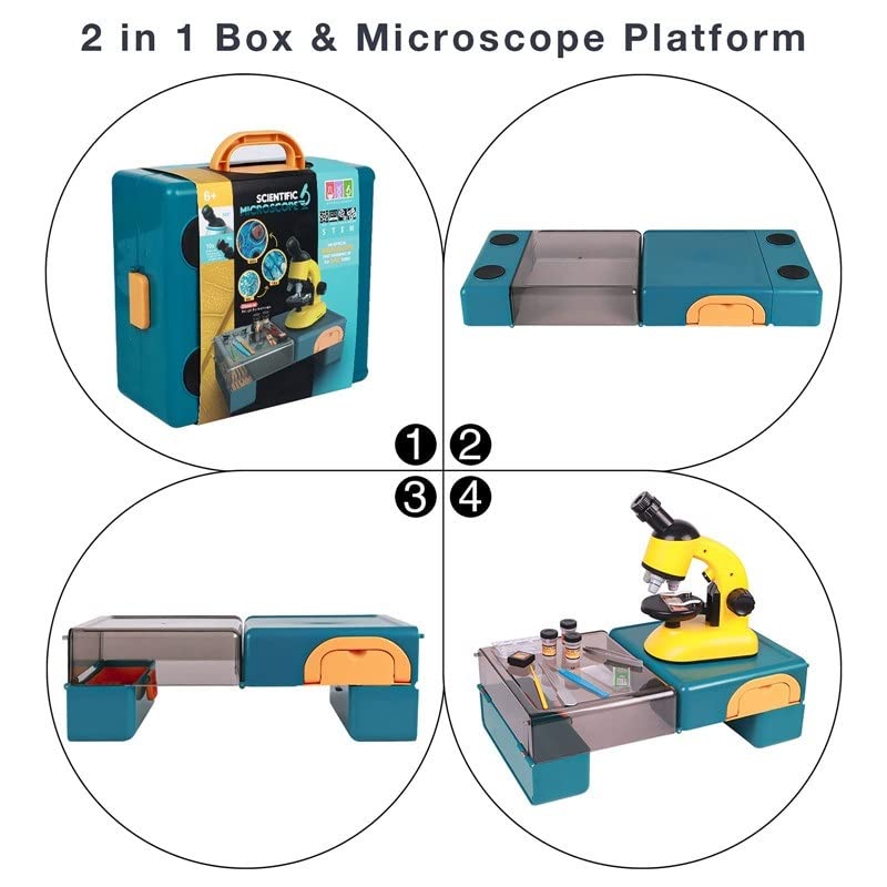 Scientific microscope with stand/suitcase