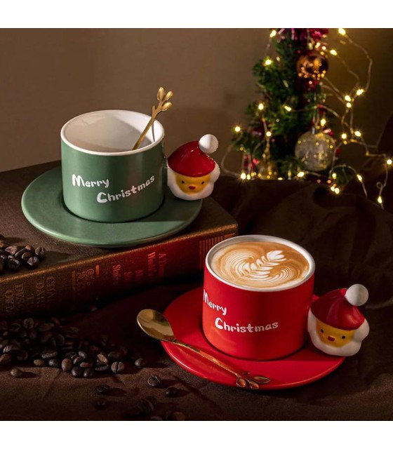 Christmas mug with Santa handle
