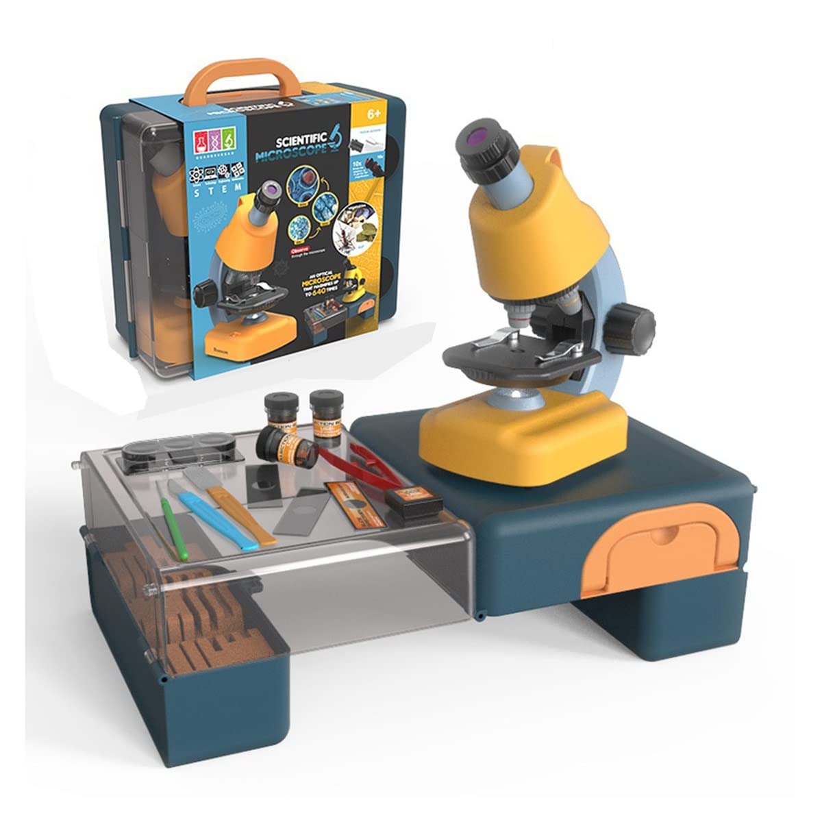Scientific microscope with stand/suitcase