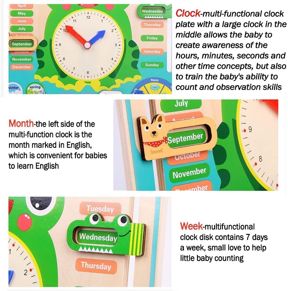 Multifunctional calendar clock