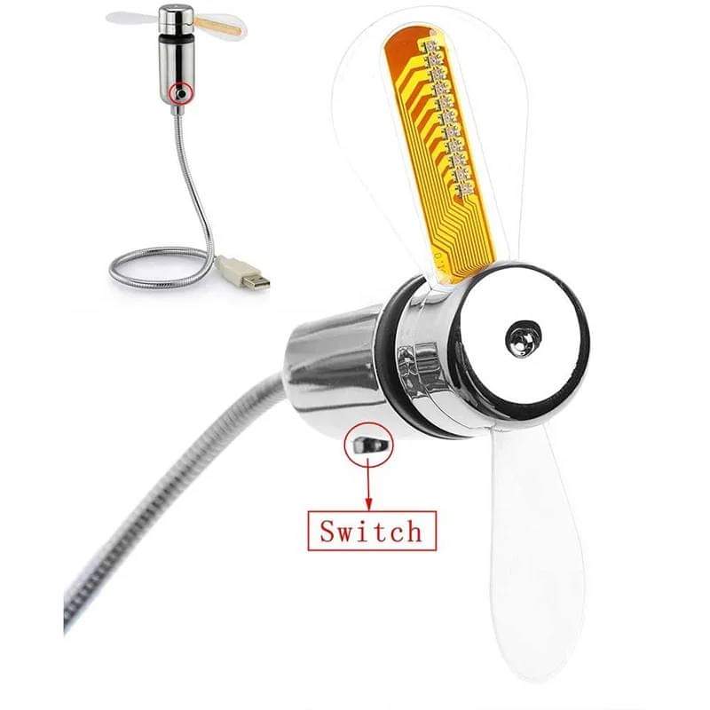 USB fan with light