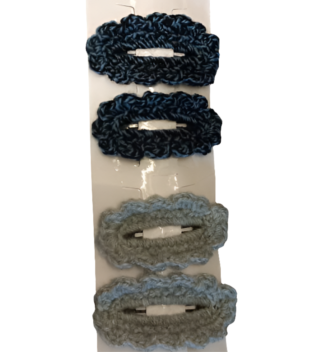 Crochet hair clips - set of 2