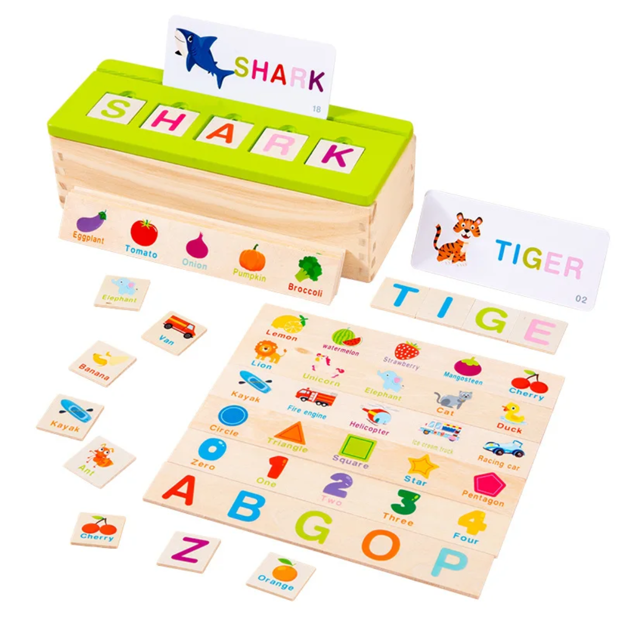 Knowledge classification box - wooden sorting game