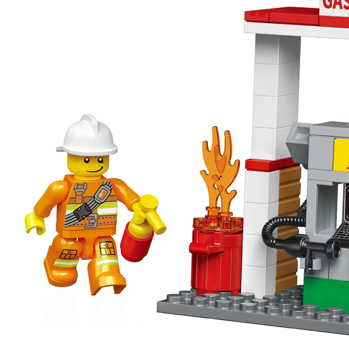 430 pcs fire station blocks set