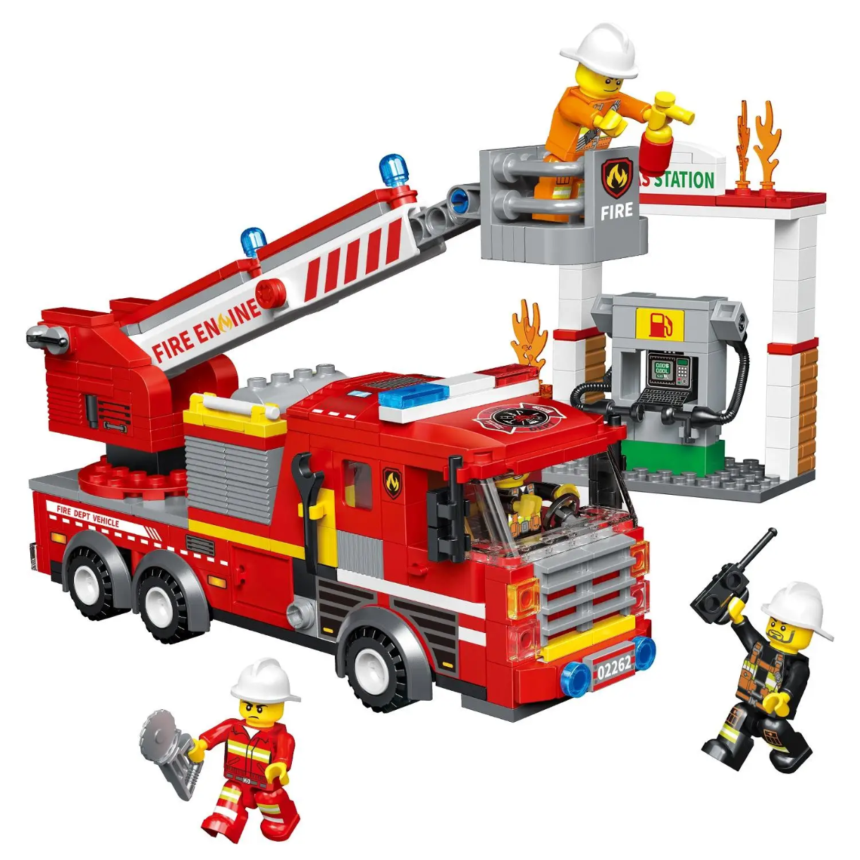 430 pcs fire station blocks set