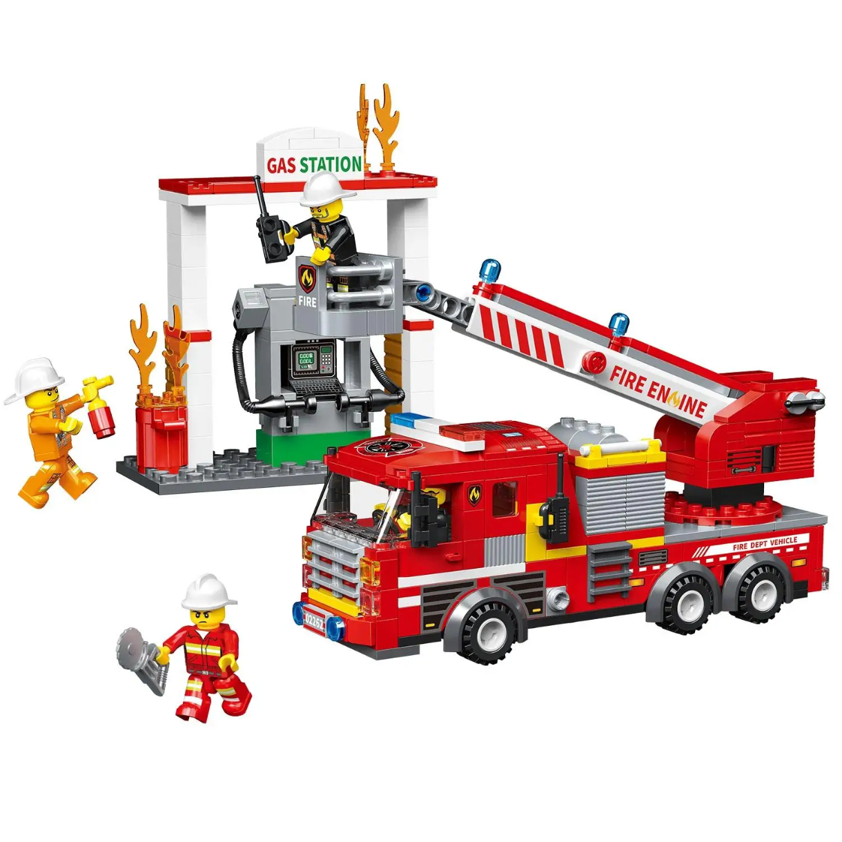 430 pcs fire station blocks set