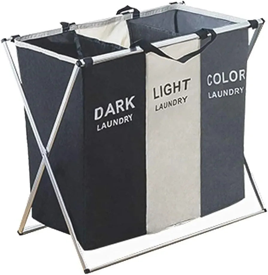 Divided laundry basket
