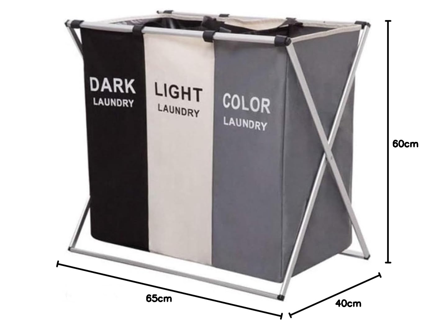 Divided laundry basket