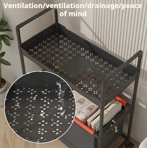 2-Tier rolling storage cart