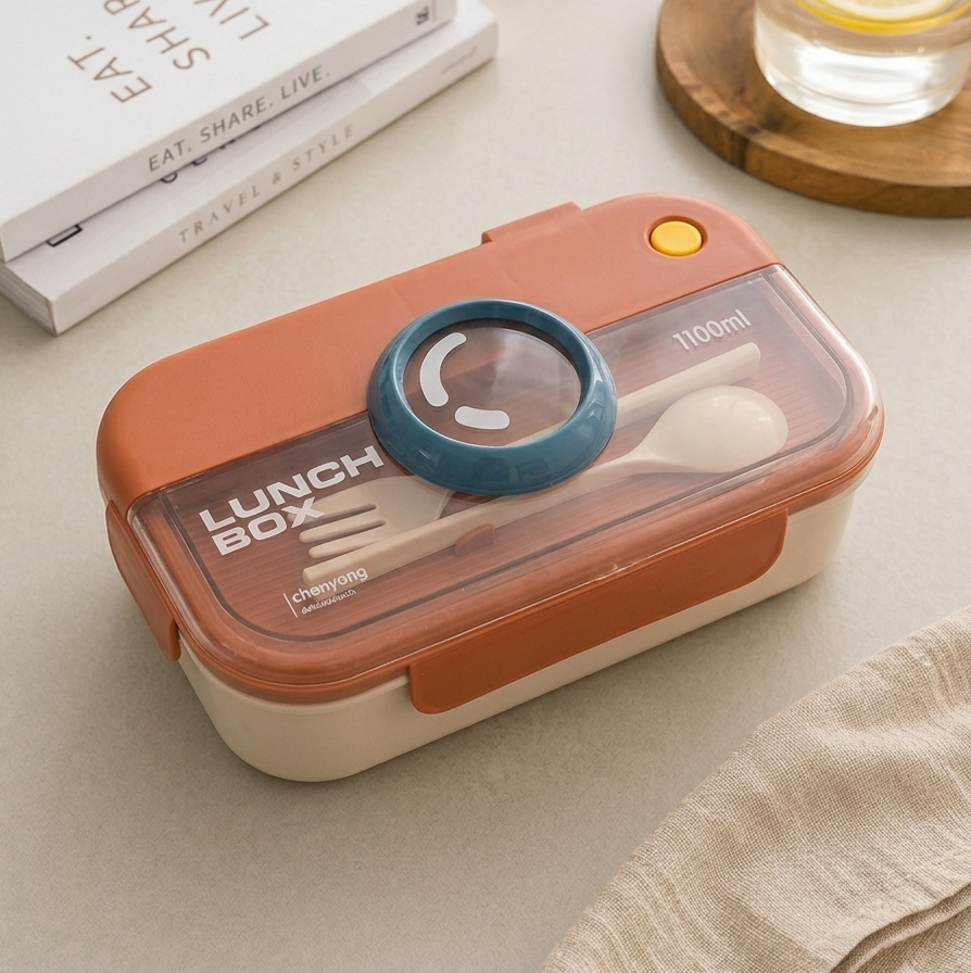 Camera rectangular lunch box