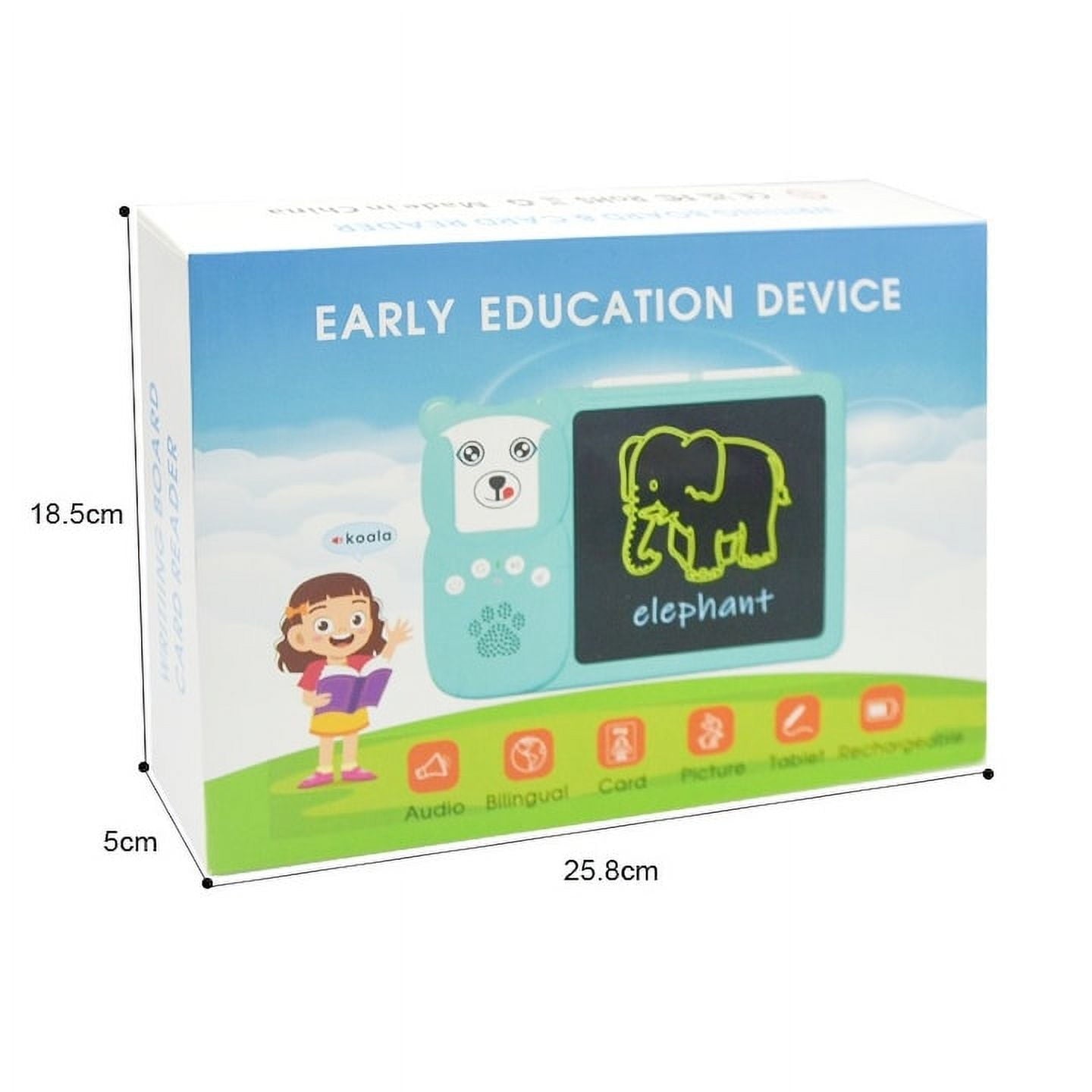 Early learning device with LCD tablet