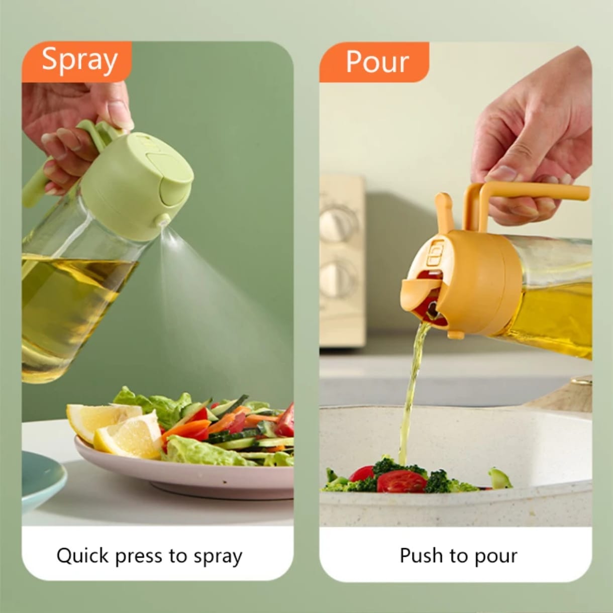 2 in 1 spray and pour oil
