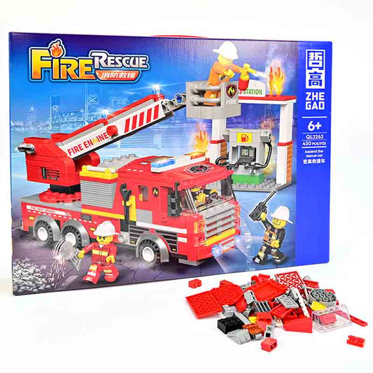 430 pcs fire station blocks set