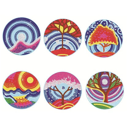 Diamond painting coaster set