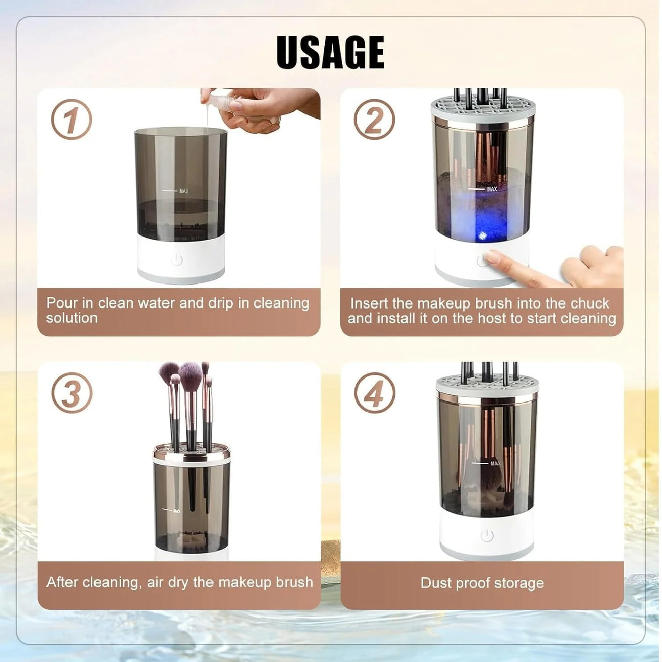 Makeup brush cleaner