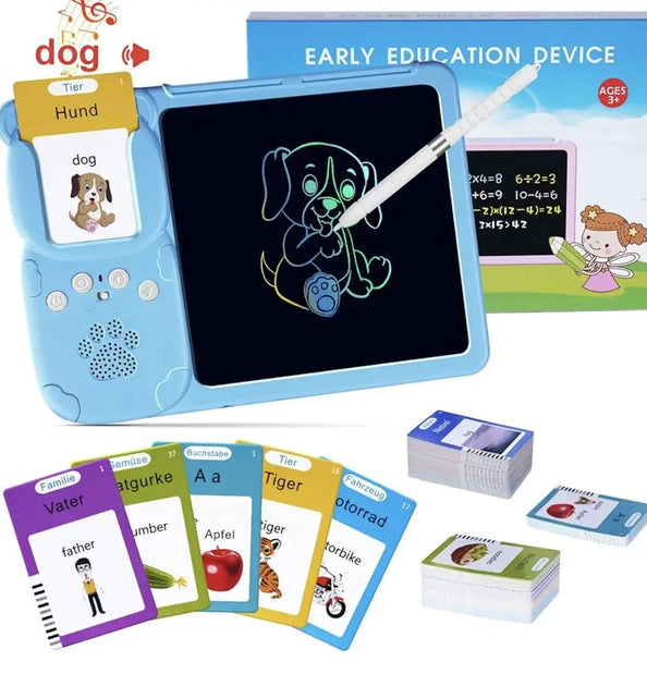 Early learning device with LCD tablet