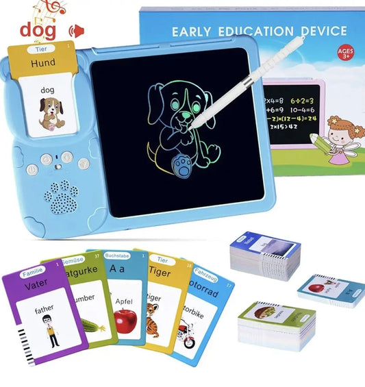 Early learning device with LCD tablet