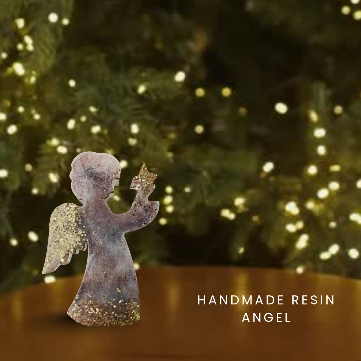 Decorative resin angel
