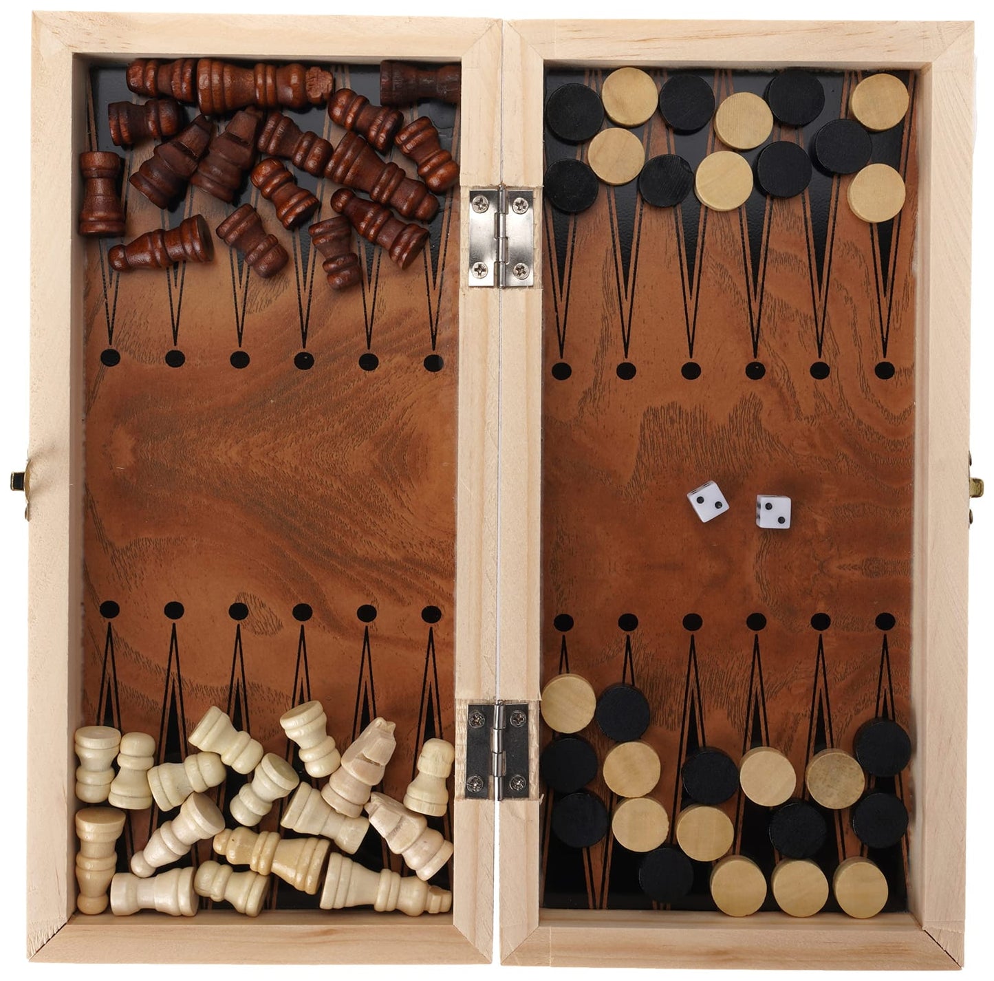 3 in 1 chess checkers backgammon