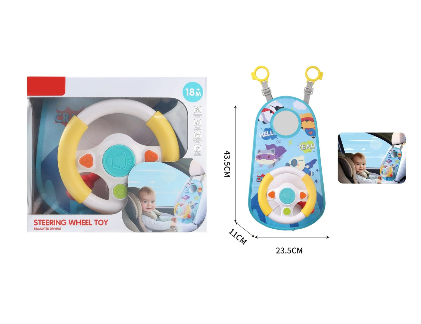 Baby steering wheel toy