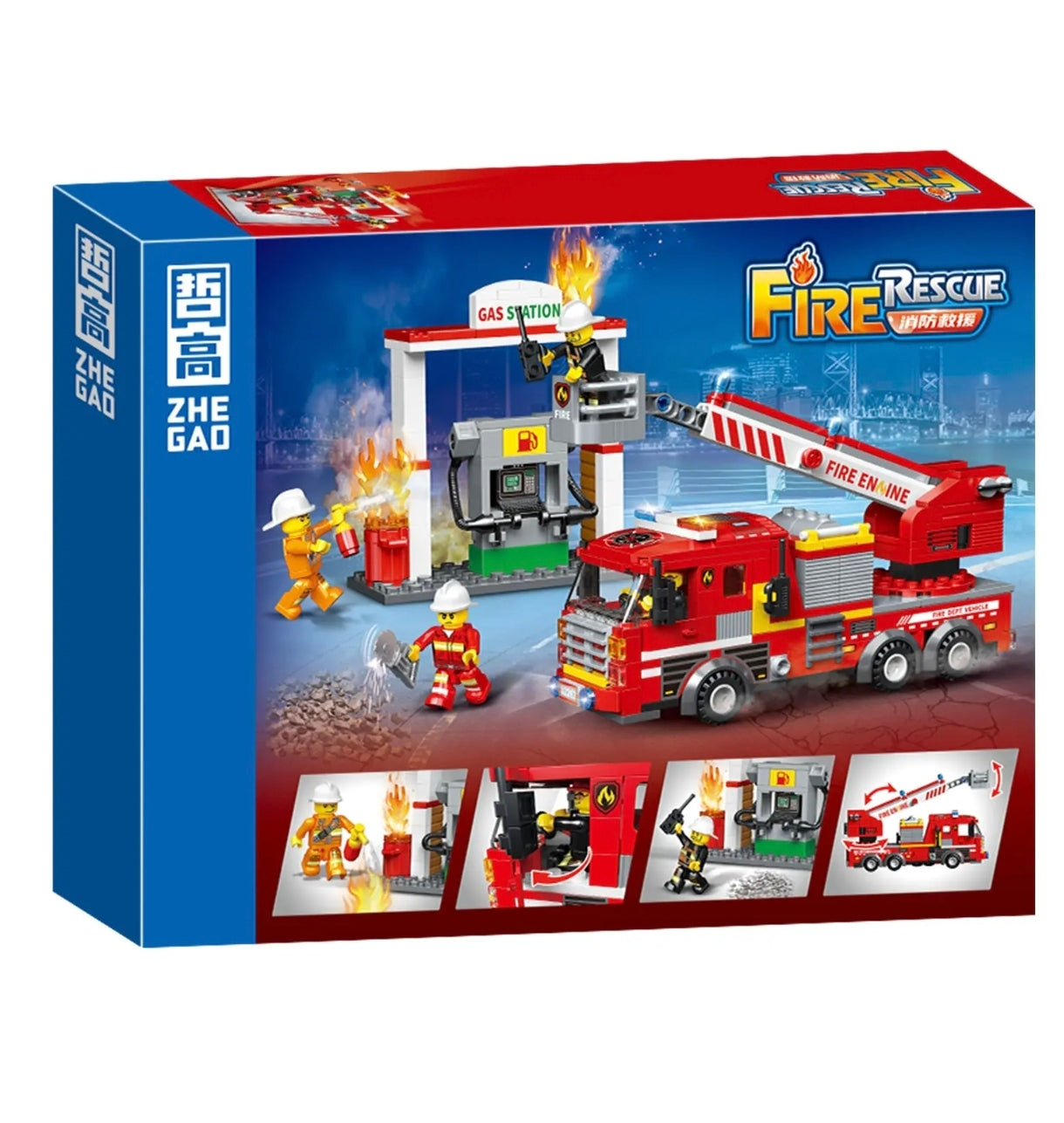 430 pcs fire station blocks set