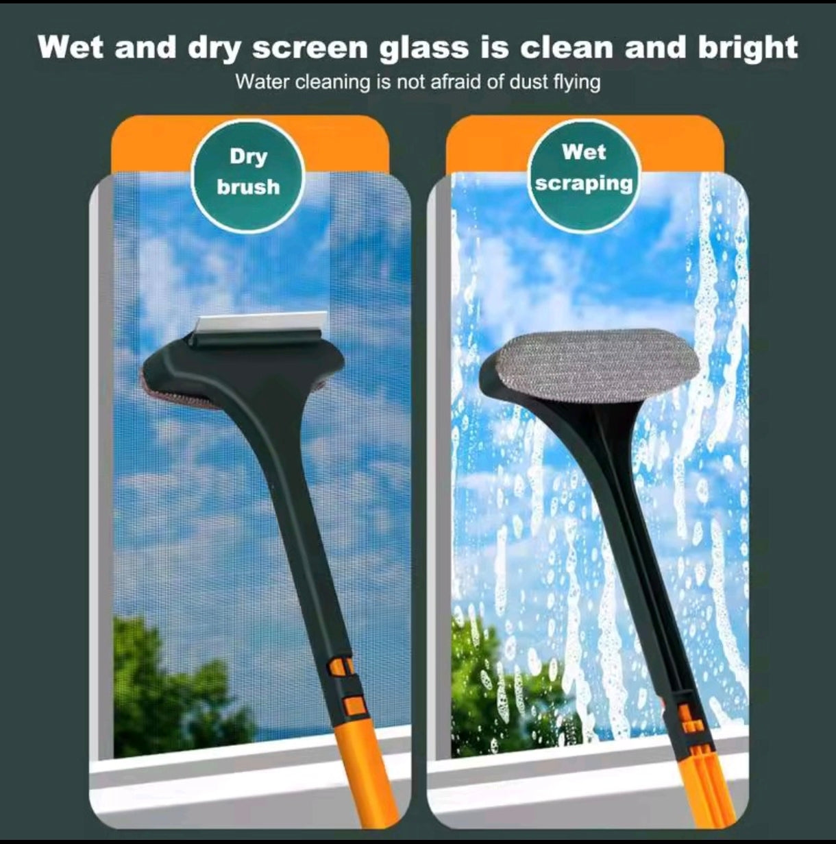 Window mosquito mesh cleaning brush