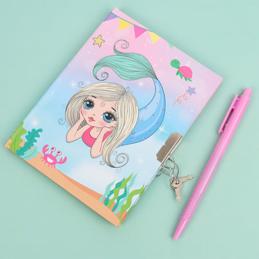 Mermaid diary notebook with pen