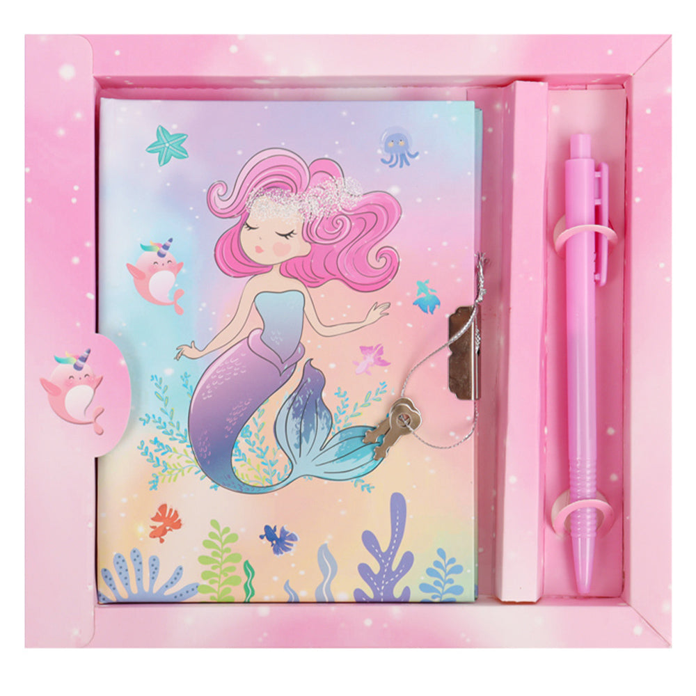 Mermaid diary notebook with pen