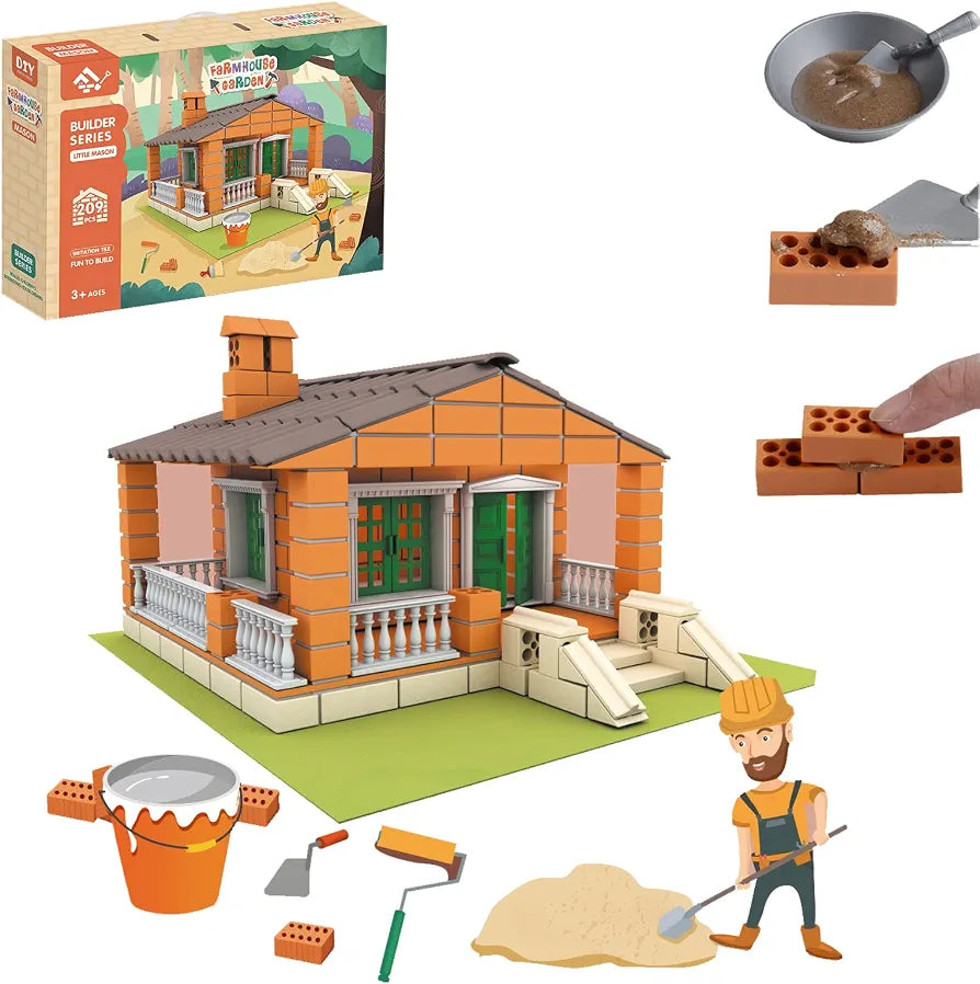 Bricks construction 209 pcs farmhouse