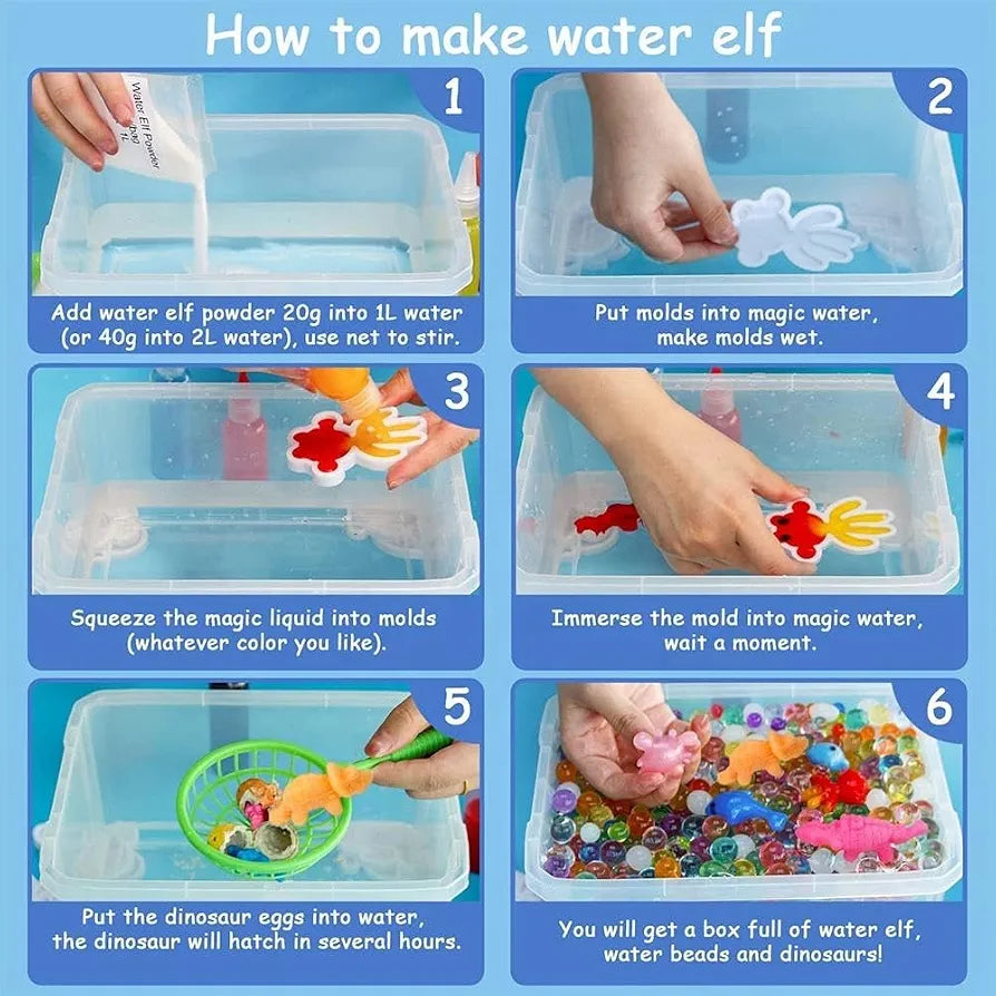 Magic water elf with 10 bottles