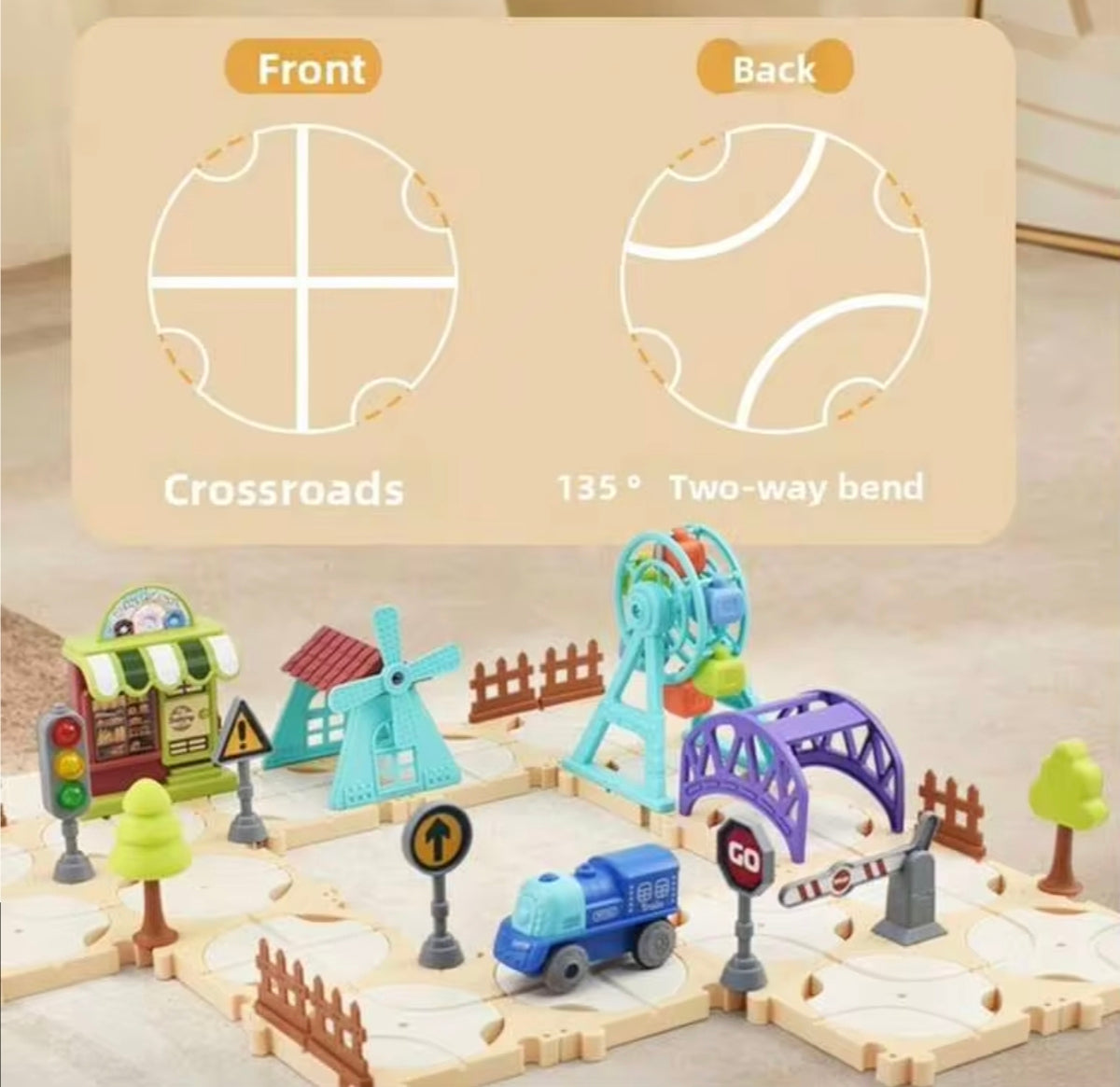 Four themes building blocks track set