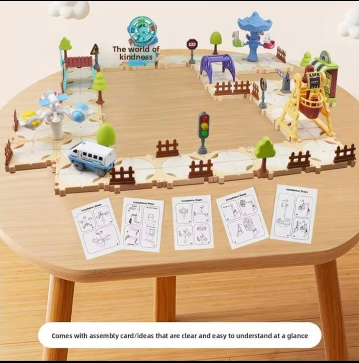 Four themes building blocks track set