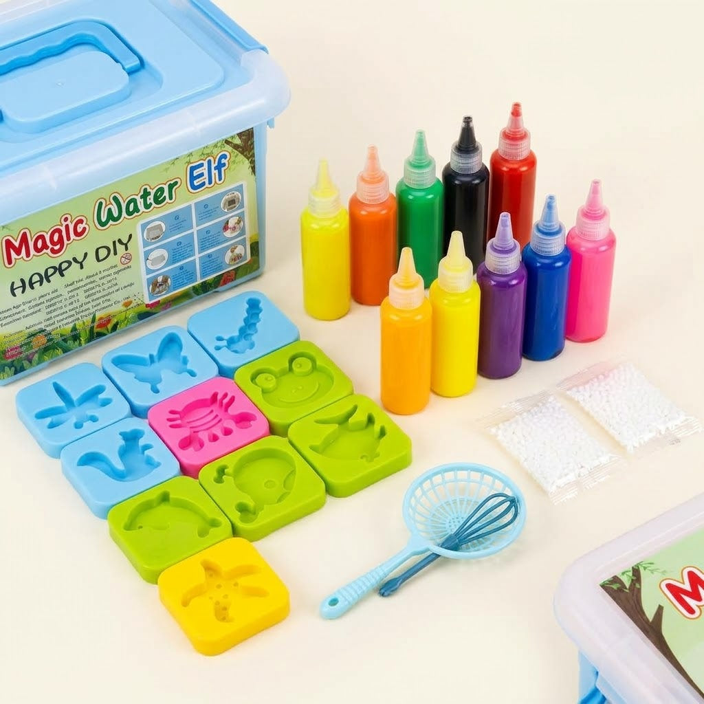 Magic water elf with 10 bottles