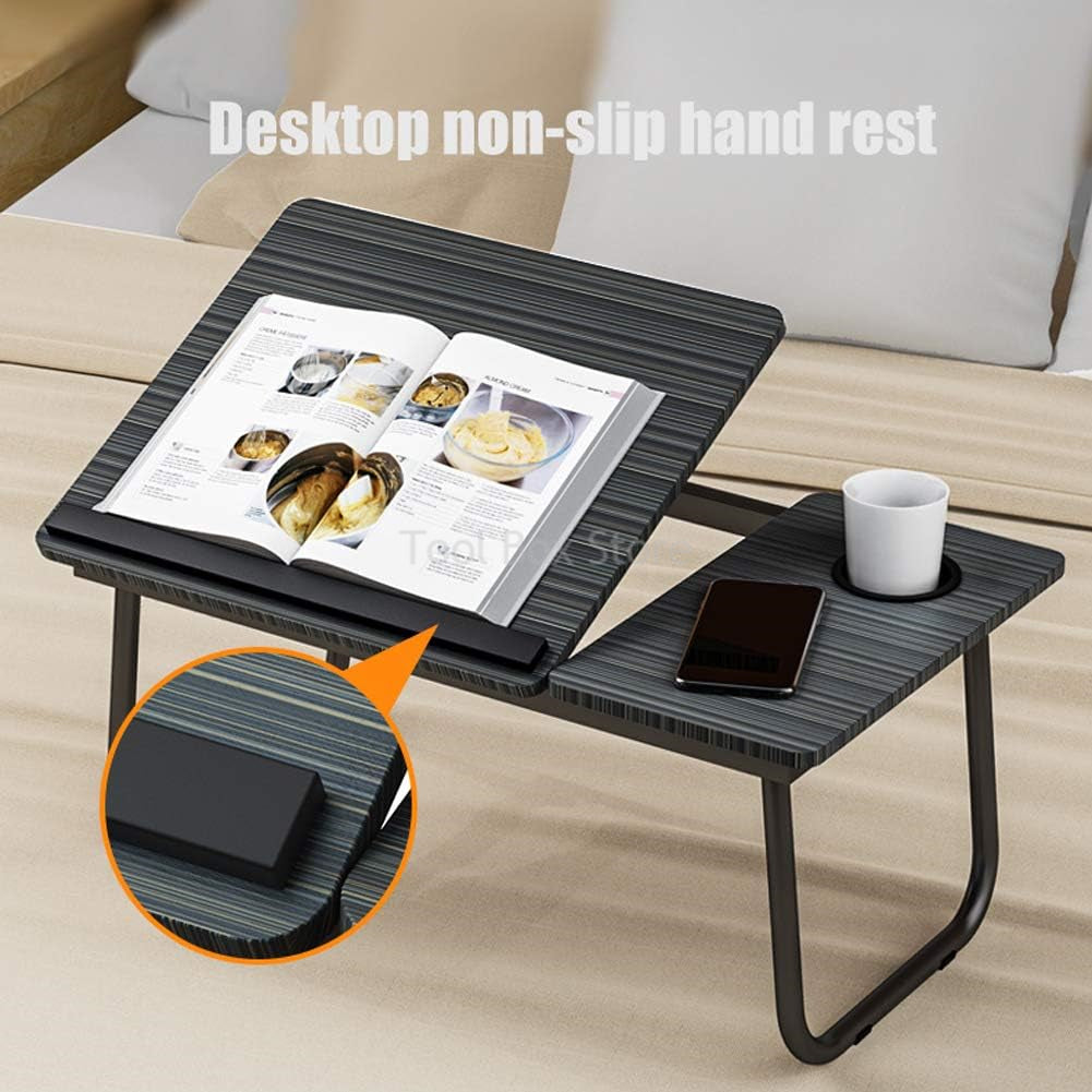 Foldable adjustable laptop table