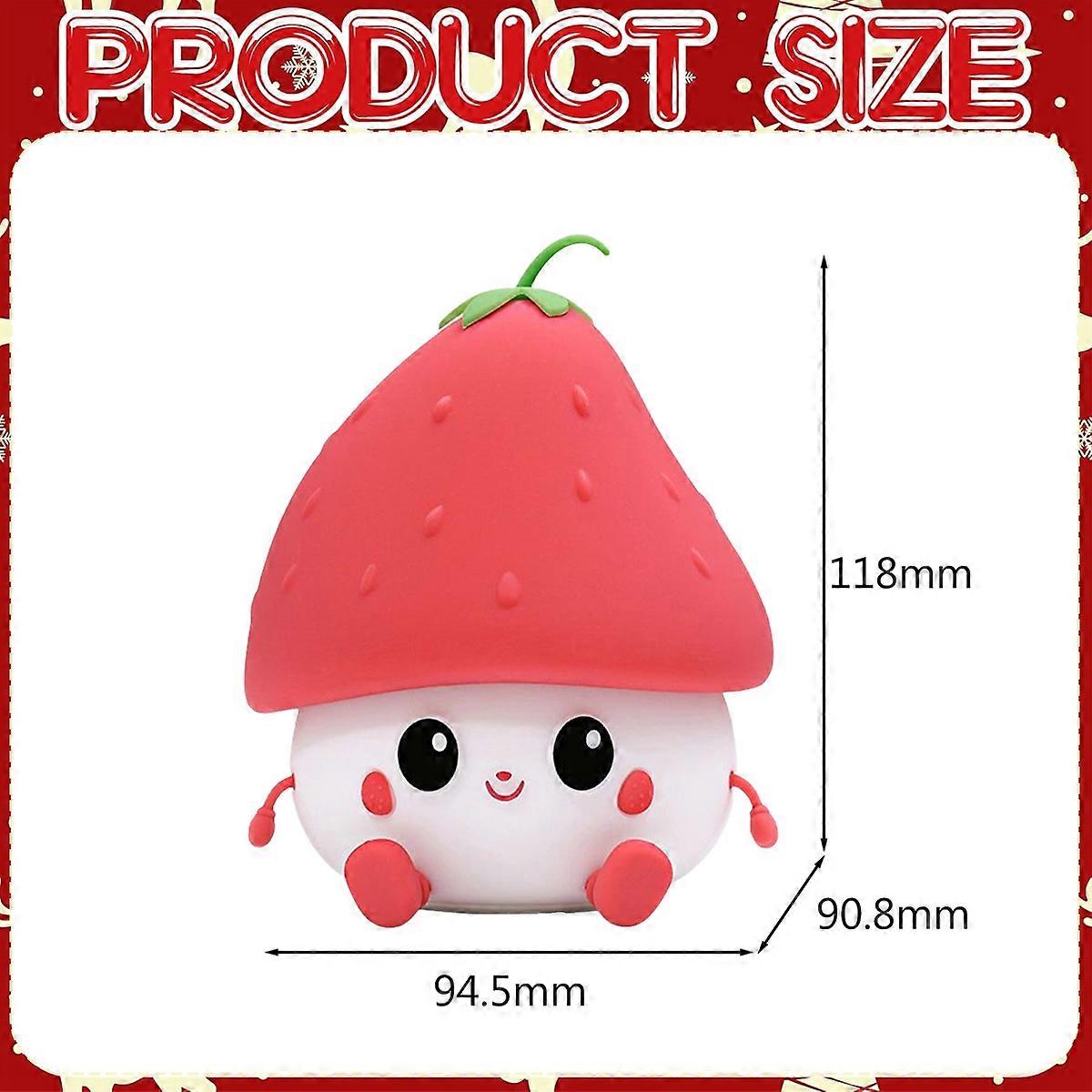 Cute silicone strawberry lamp