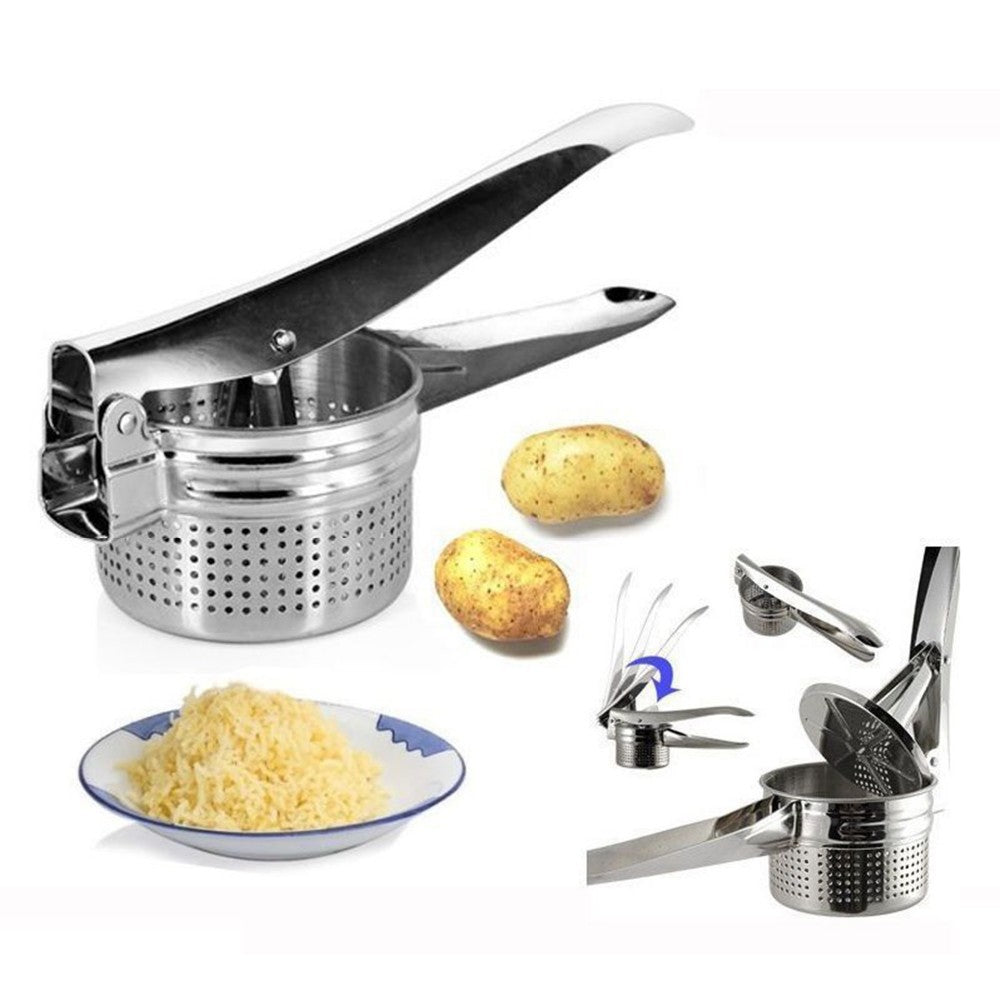 Stainless steel potato masher