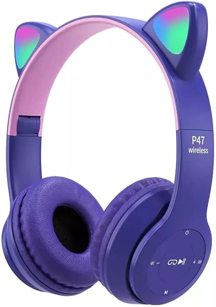 Wireless headphones with LED ears