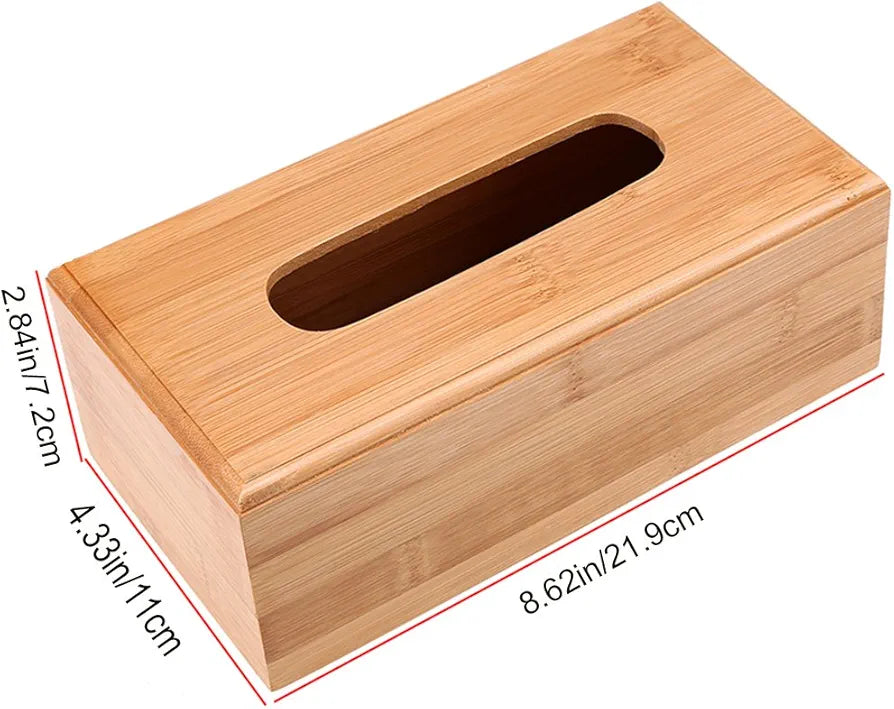 Bamboo tissue box