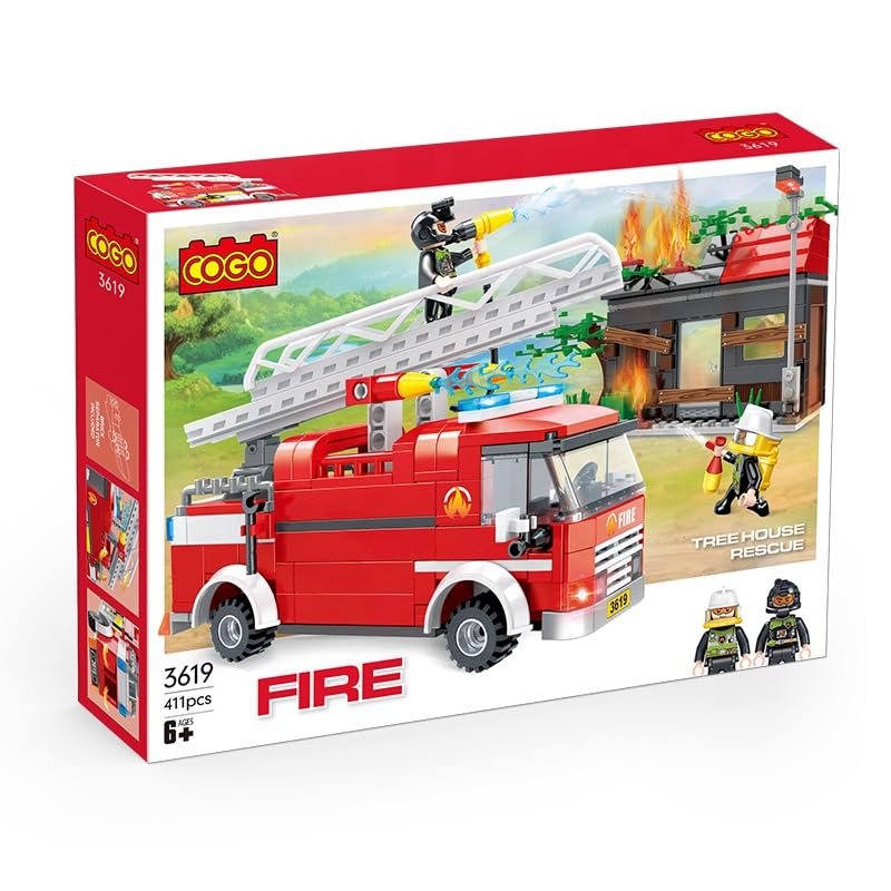 COGO fire station set 411 pcs