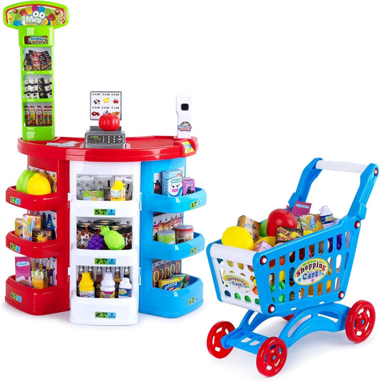 Supermarket set with trolley