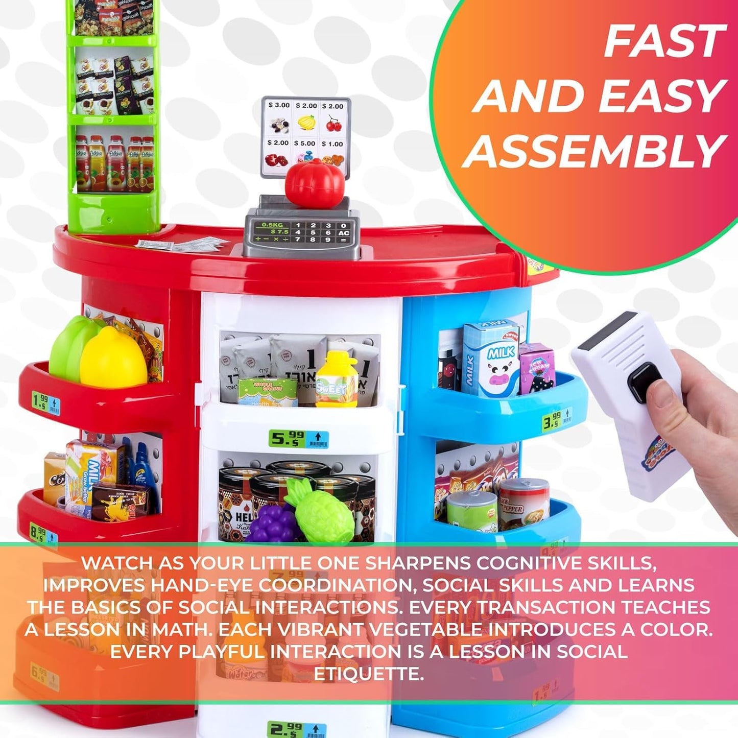 Supermarket set with trolley