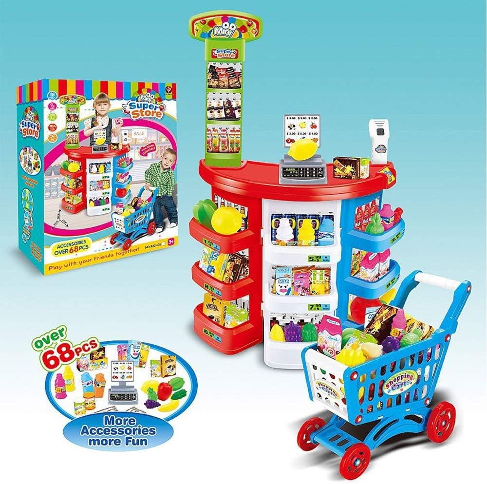 Supermarket set with trolley