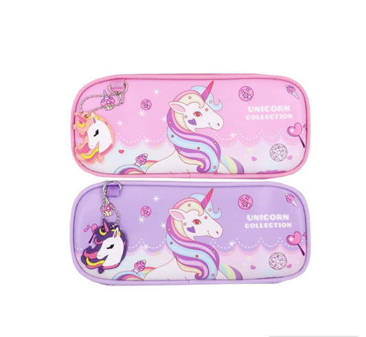 Unicorn pencil case - 2 zippers