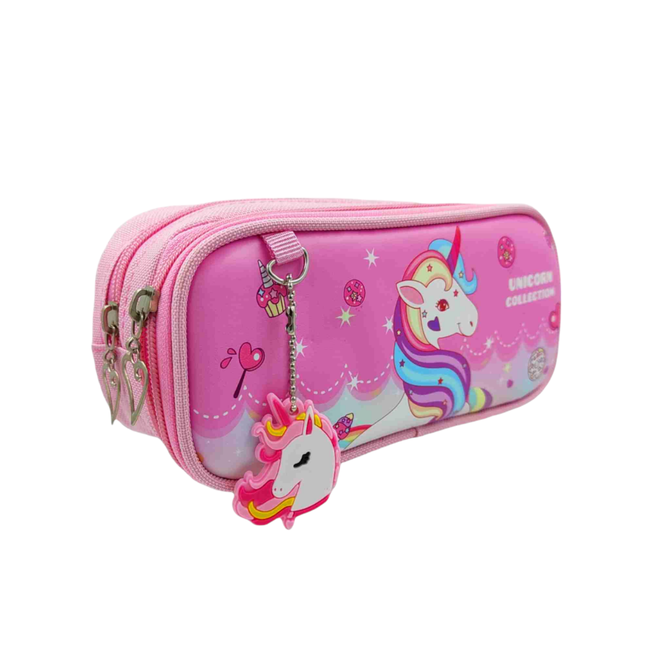 Unicorn pencil case - 2 zippers