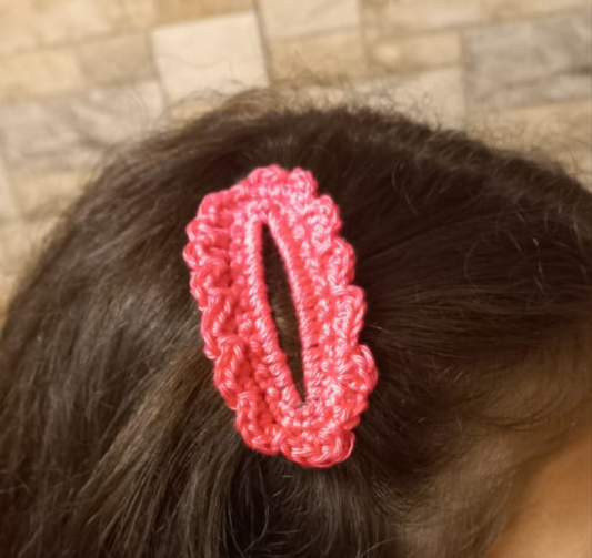 Crochet hair clips - set of 2